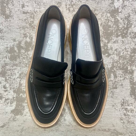 Oncept Seoul Platform Loafer in Black/Citrus Orange - Picture 6 of 10